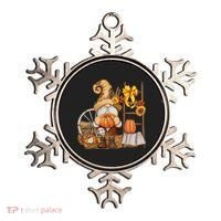 Autumn Fall Season Gnome Pumpkin Floral Ornament thumb 0
