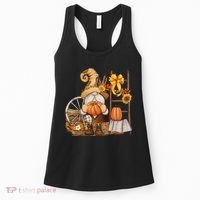 Autumn Fall Season Gnome Pumpkin Floral Women's Tank Top thumb 0