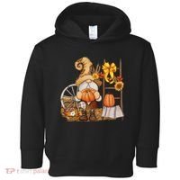 Autumn Fall Season Gnome Pumpkin Floral Toddler Hoodie thumb 0