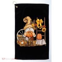 Autumn Fall Season Gnome Pumpkin Floral Golf Towel thumb 0