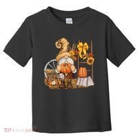 Autumn Fall Season Gnome Pumpkin Floral Toddler T-Shirt thumb 0