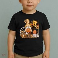 Autumn Fall Season Gnome Pumpkin Floral Toddler T-Shirt thumb 2