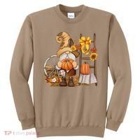 Autumn Fall Season Gnome Pumpkin Floral Sweatshirt thumb 0