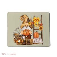 Autumn Fall Season Gnome Pumpkin Floral Mousepad thumb 0