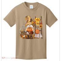 Autumn Fall Season Gnome Pumpkin Floral Kids T-Shirt thumb 0