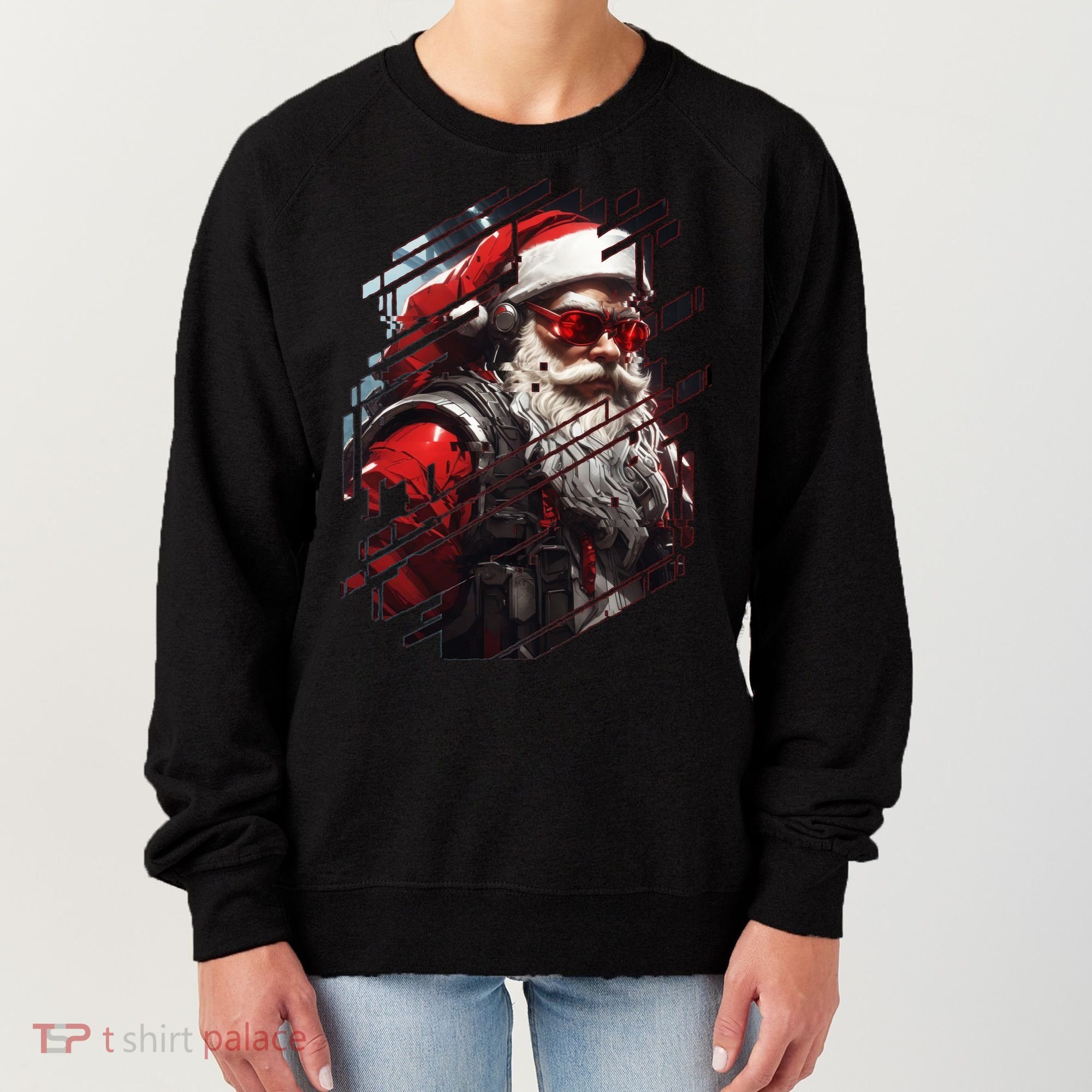 Action Filled Santa Women's Sweatshirt