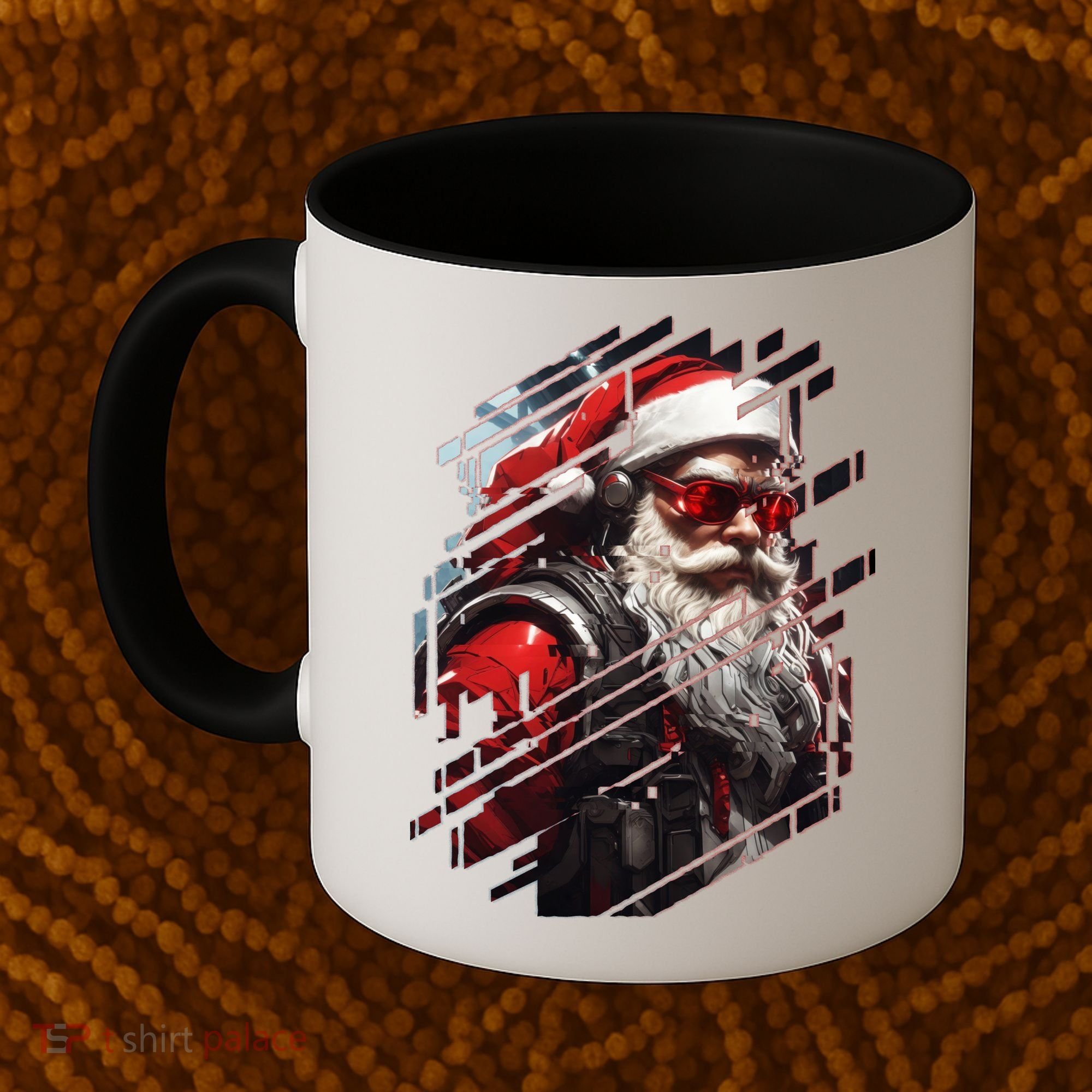 Action Filled Santa Coffee Mug