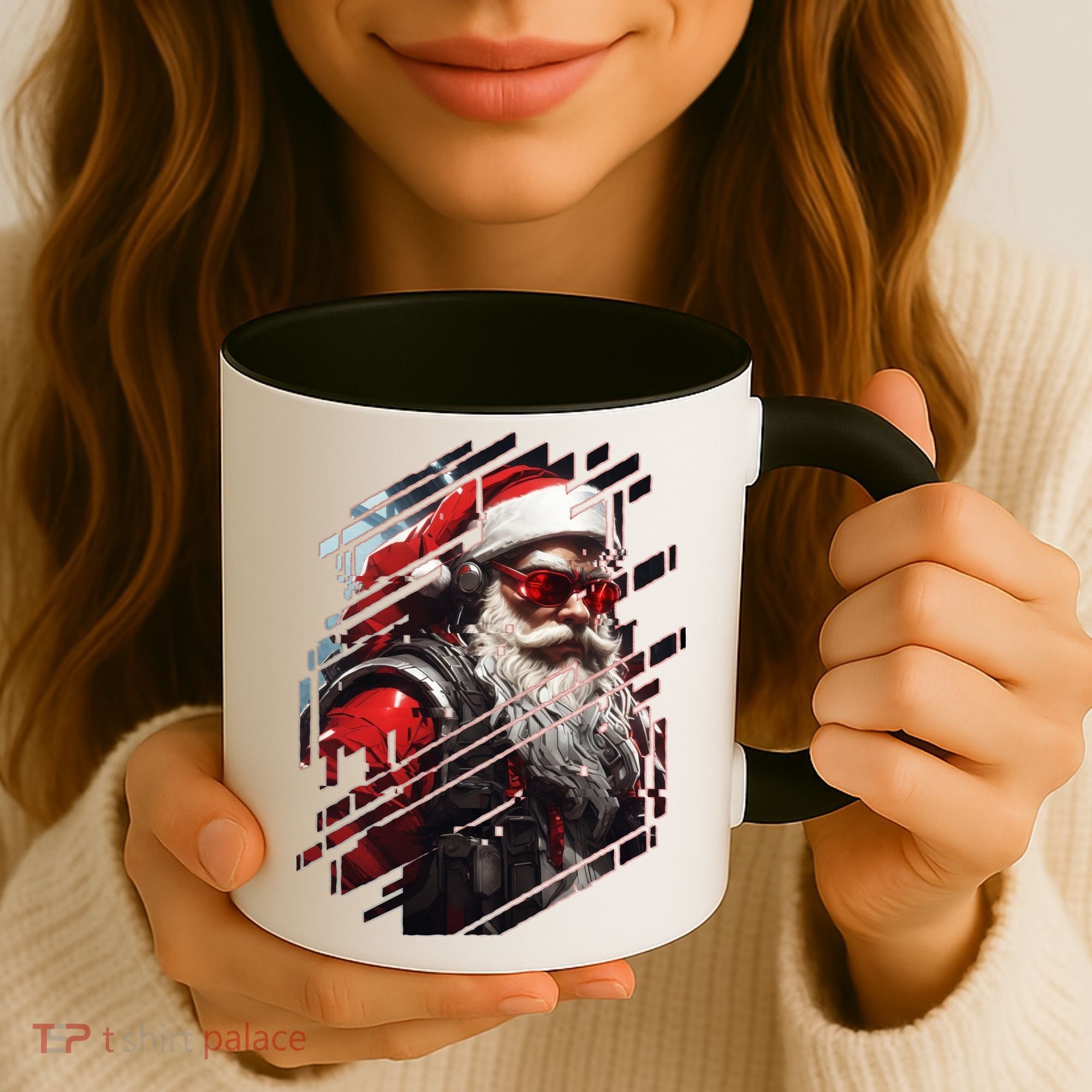 Action Filled Santa Coffee Mug