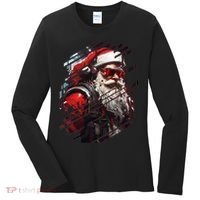 Action Filled Santa Women's Long Sleeve Shirt thumb 0