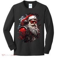 Action Filled Santa Kids Long Sleeve Shirt thumb 0