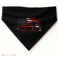American Flag Scuba Diving Apparel Scuba Diving USA-Made Doggie Bandana thumb 0