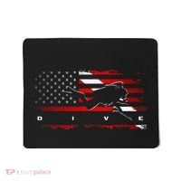 American Flag Scuba Diving Apparel Scuba Diving Mousepad thumb 0