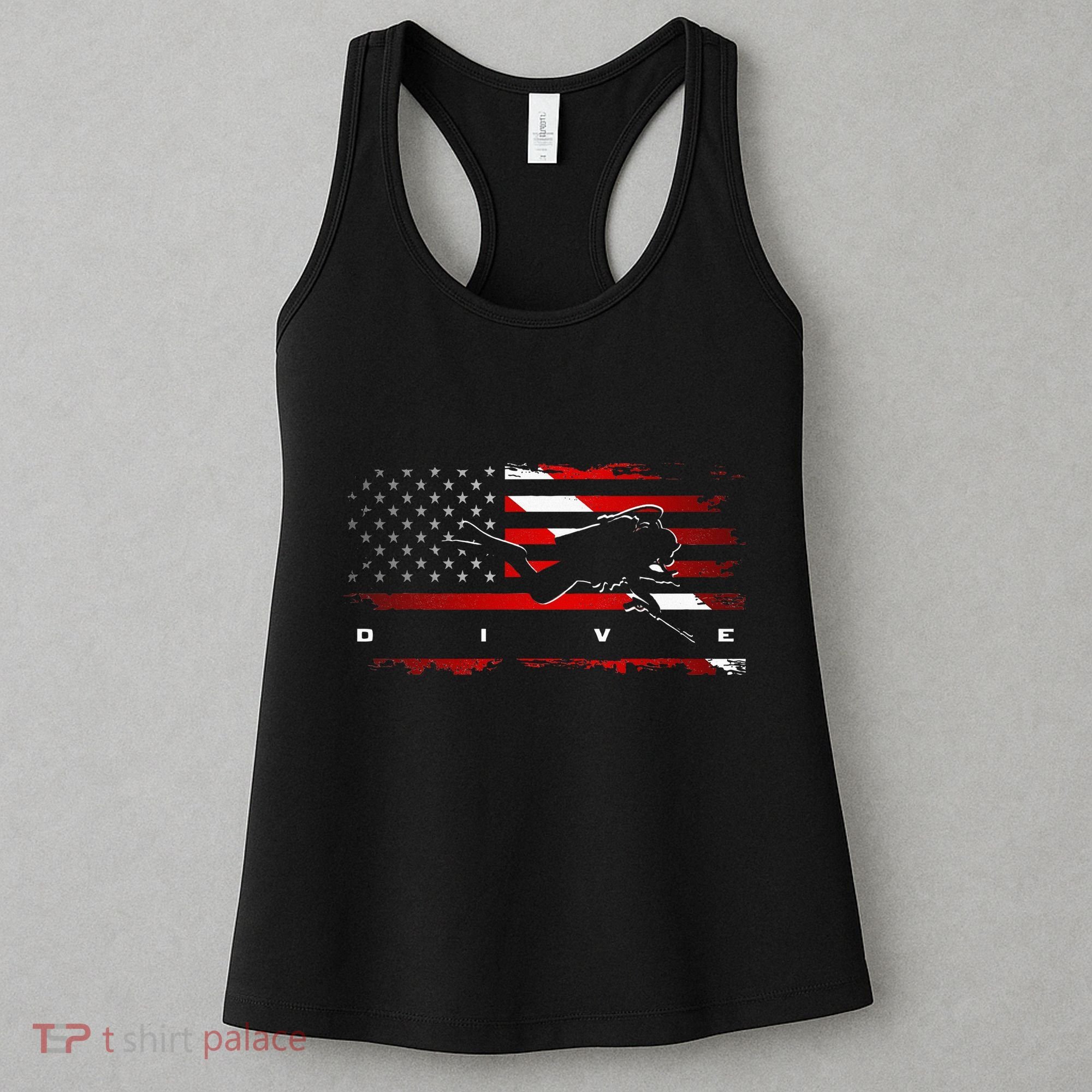 American Flag Scuba Diving Apparel Scuba Diving Women's Tank Top