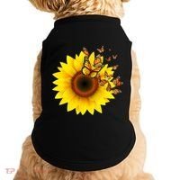 Autumn Fall Sunflower Butterflies Doggie Tank thumb 0