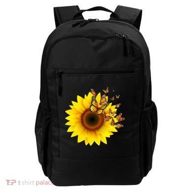Autumn Fall Sunflower Butterflies Backpack