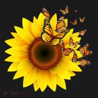 Autumn Fall Sunflower Butterflies Bucket Hat thumb 4