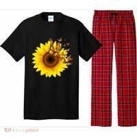 Autumn Fall Sunflower Butterflies Pajama Set thumb 0