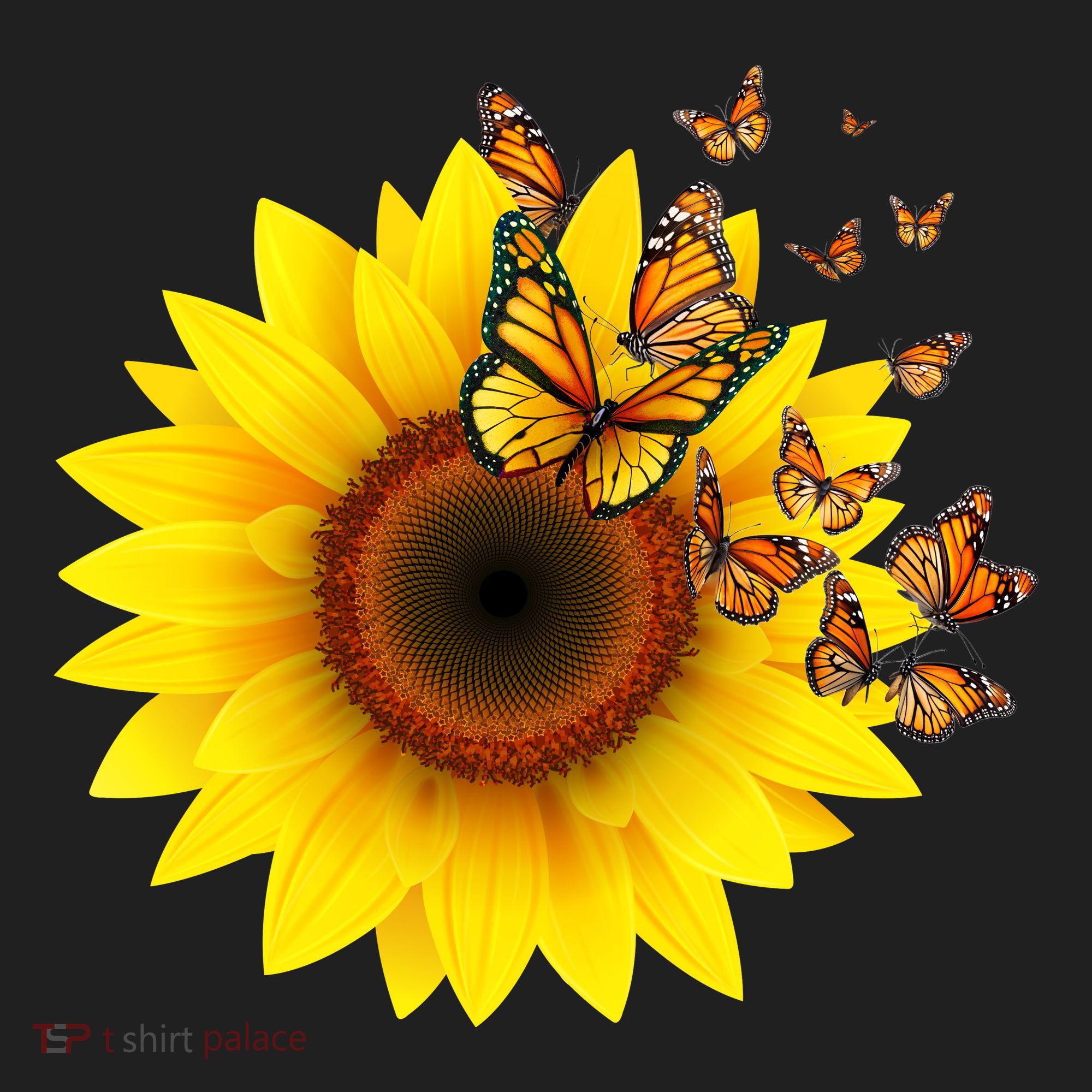 Autumn Fall Sunflower Butterflies Hat