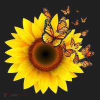 Autumn Fall Sunflower Butterflies Golf Towel thumb 3