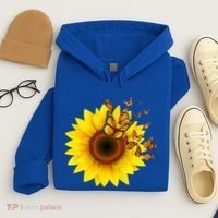 Autumn Fall Sunflower Butterflies Hoodie thumb 4