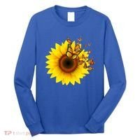 Autumn Fall Sunflower Butterflies Long Sleeve Shirt thumb 0