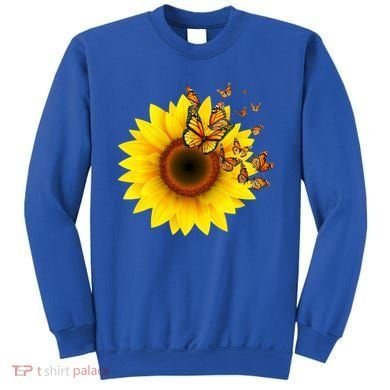 Autumn Fall Sunflower Butterflies Sweatshirt