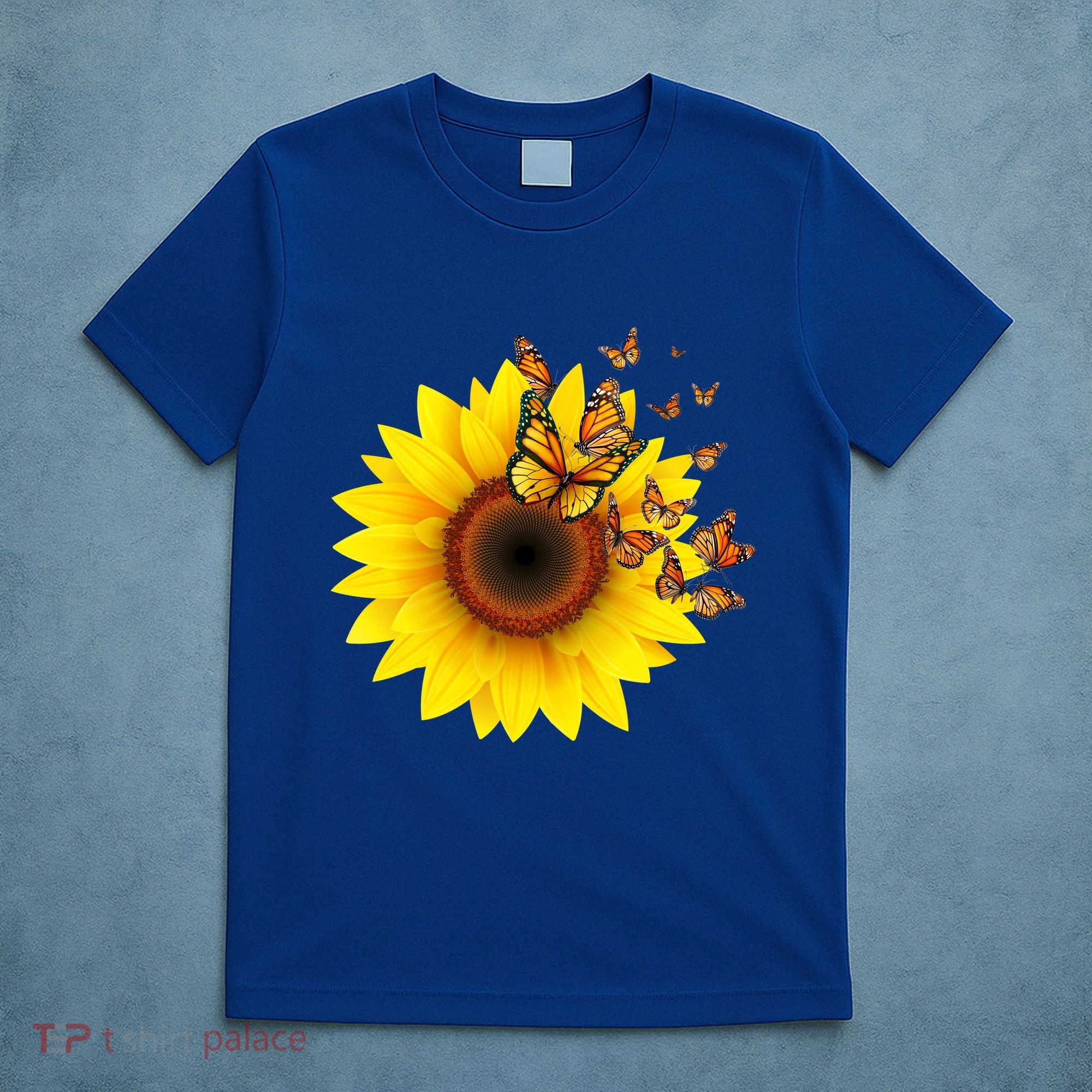 Autumn Fall Sunflower Butterflies T-Shirt
