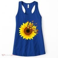 Autumn Fall Sunflower Butterflies Women's Tank Top thumb 0