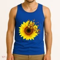 Autumn Fall Sunflower Butterflies Tank Top thumb 3