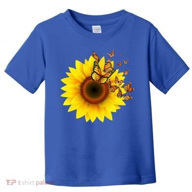 Autumn Fall Sunflower Butterflies Toddler T-Shirt