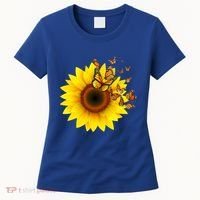 Autumn Fall Sunflower Butterflies Women's T-Shirt thumb 0