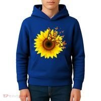 Autumn Fall Sunflower Butterflies Kids Hoodie thumb 4