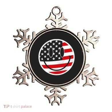 American Flag Smile Vintage Face Ornament