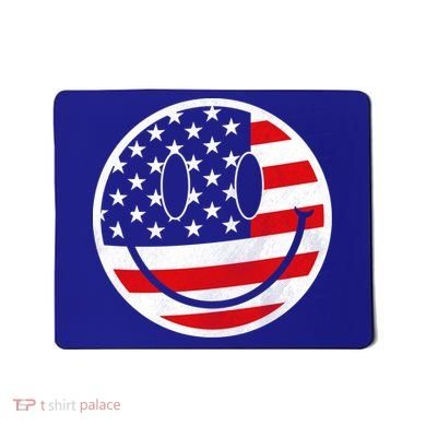 American Flag Smile Vintage Face Mousepad