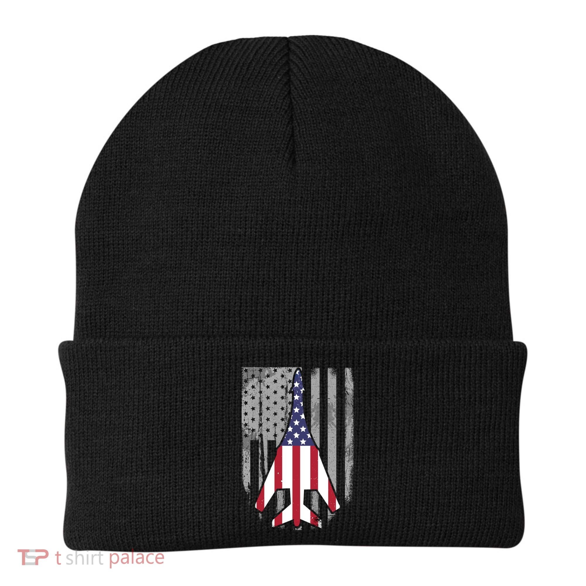 Air Force Supersonic Bgreat Gift1 Bomber Jet American Flag Squadron Gift Beanie