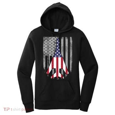 Air Force Supersonic Bgreat Gift1 Bomber Jet American Flag Squadron Gift Women's Hoodie