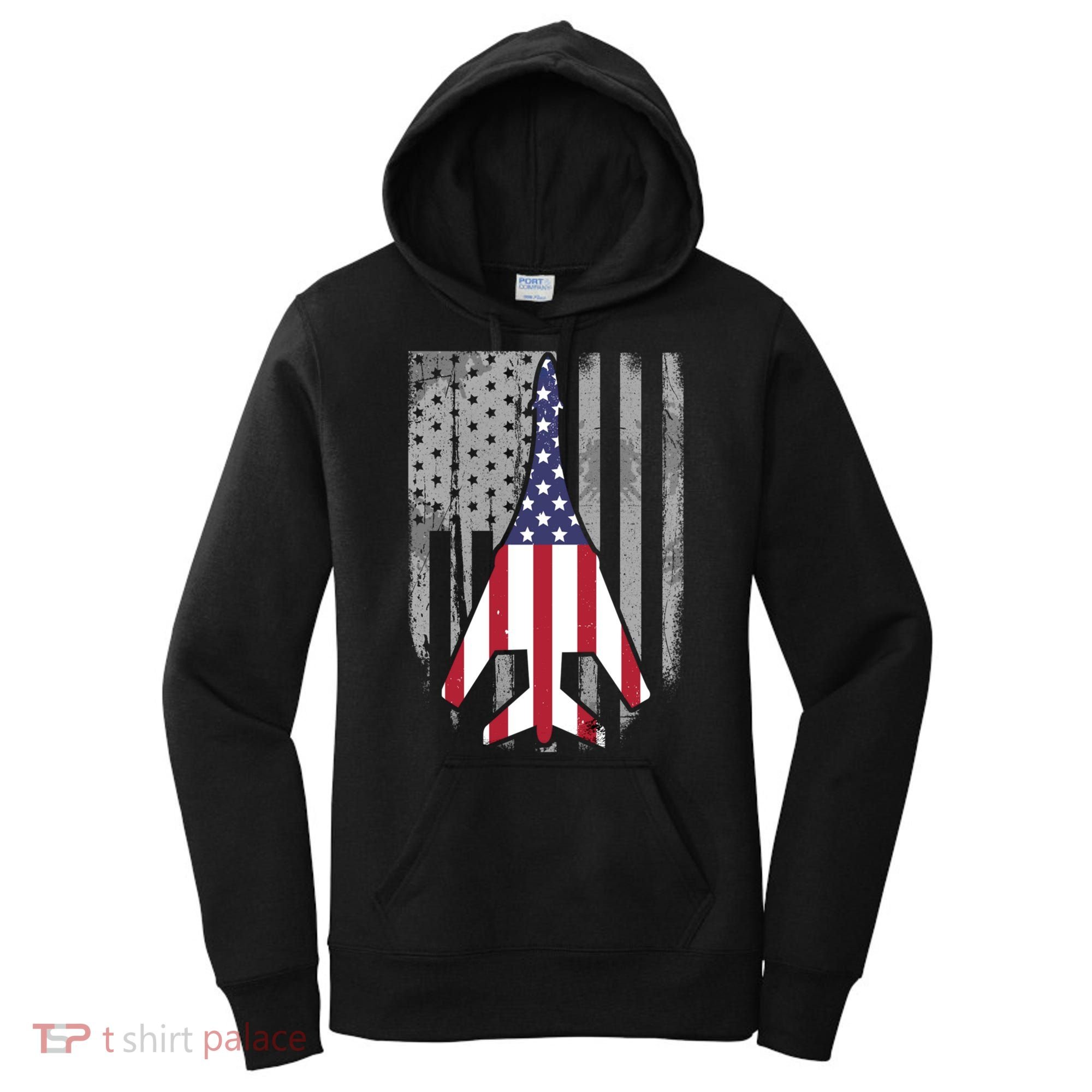 Air Force Supersonic Bgreat Gift1 Bomber Jet American Flag Squadron Gift Women's Hoodie