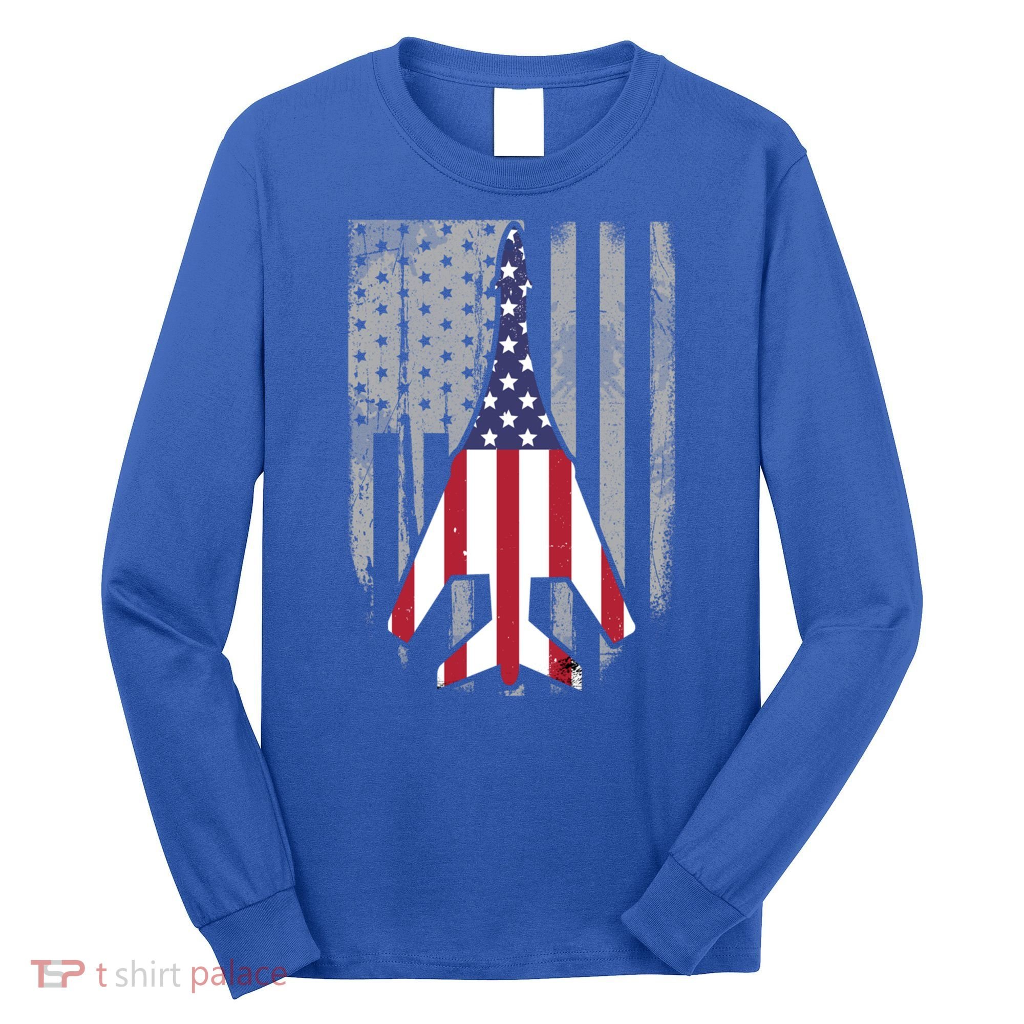 Air Force Supersonic Bgreat Gift1 Bomber Jet American Flag Squadron Gift Long Sleeve Shirt