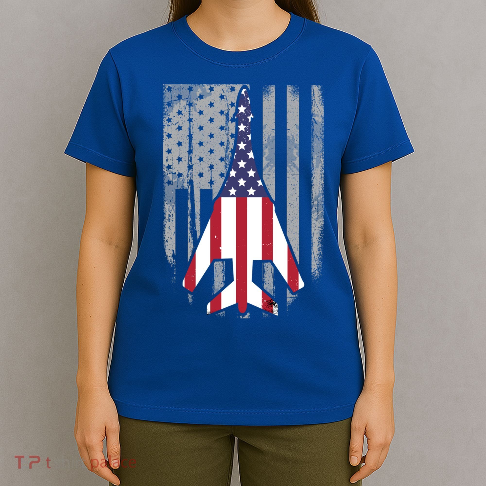 Air Force Supersonic Bgreat Gift1 Bomber Jet American Flag Squadron Gift T-Shirt