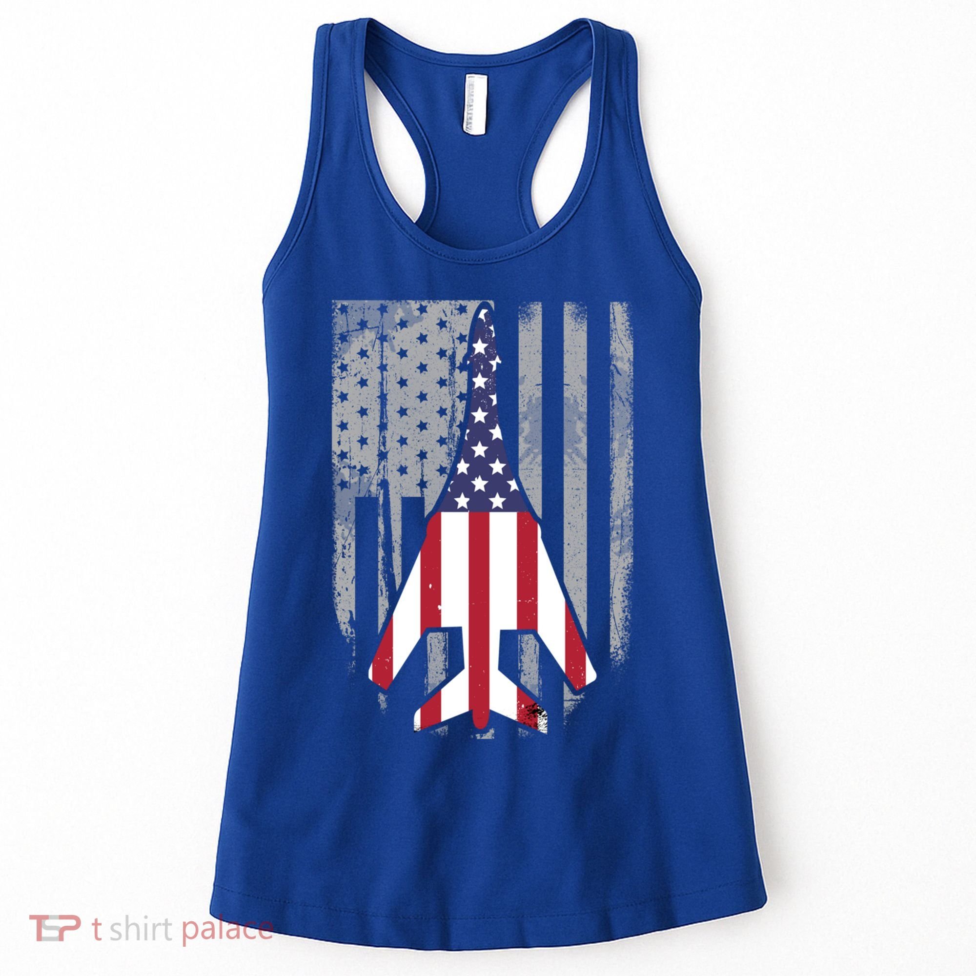 Air Force Supersonic Bgreat Gift1 Bomber Jet American Flag Squadron Gift Women's Tank Top