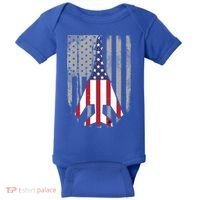 Air Force Supersonic Bgreat Gift1 Bomber Jet American Flag Squadron Gift Baby Bodysuit thumb 0