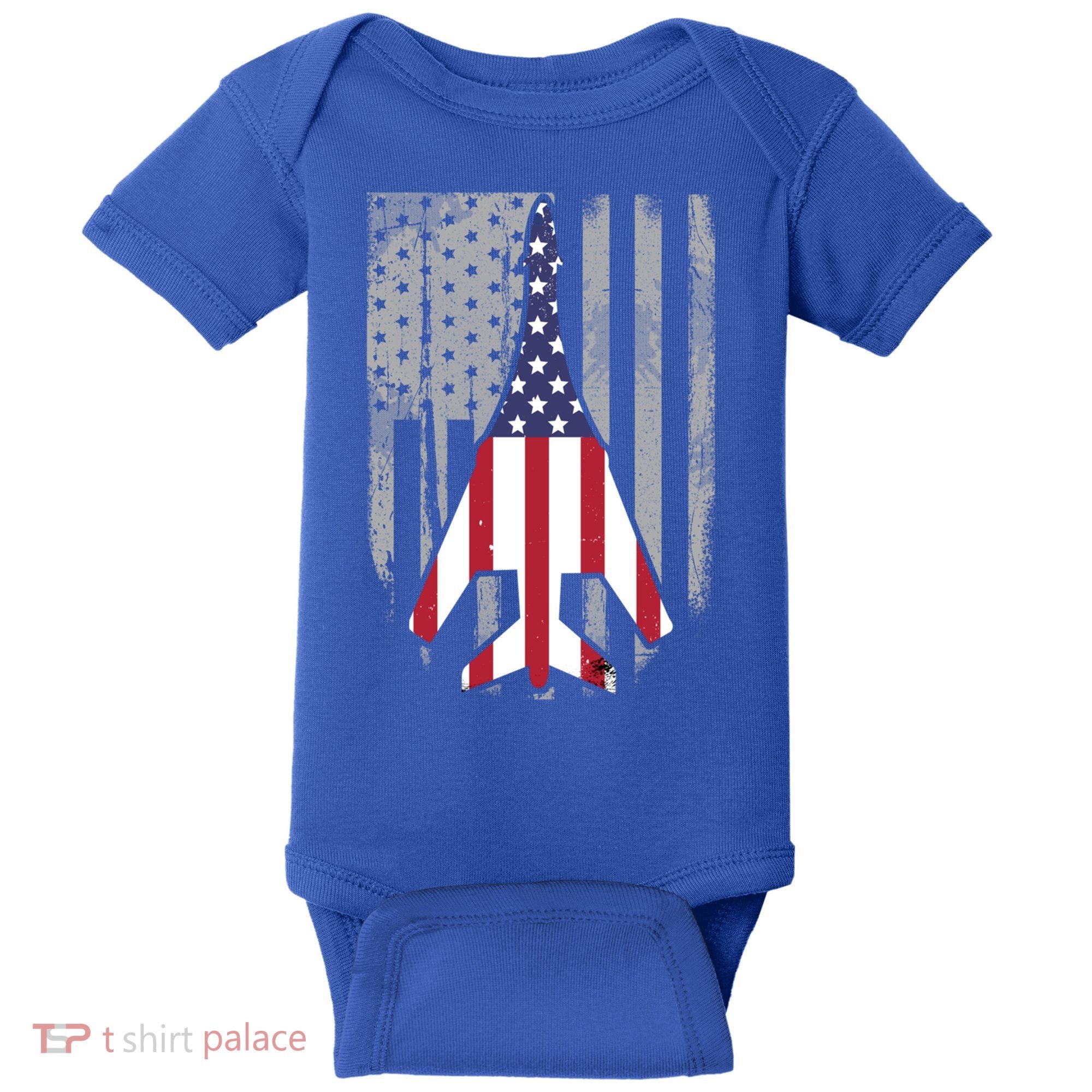 Air Force Supersonic Bgreat Gift1 Bomber Jet American Flag Squadron Gift Baby Bodysuit