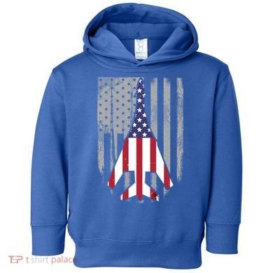 Air Force Supersonic Bgreat Gift1 Bomber Jet American Flag Squadron Gift Toddler Hoodie