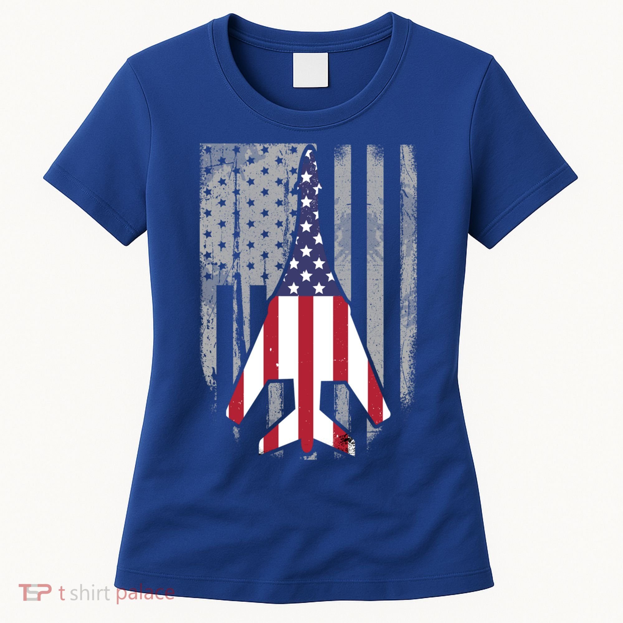 Air Force Supersonic Bgreat Gift1 Bomber Jet American Flag Squadron Gift Women's T-Shirt