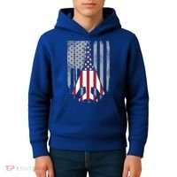 Air Force Supersonic Bgreat Gift1 Bomber Jet American Flag Squadron Gift Kids Hoodie thumb 4