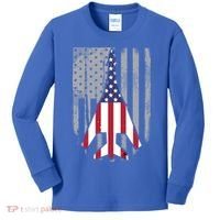 Air Force Supersonic Bgreat Gift1 Bomber Jet American Flag Squadron Gift Kids Long Sleeve Shirt thumb 0