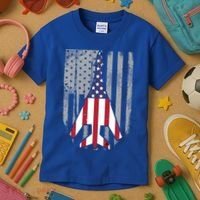 Air Force Supersonic Bgreat Gift1 Bomber Jet American Flag Squadron Gift Kids T-Shirt thumb 3