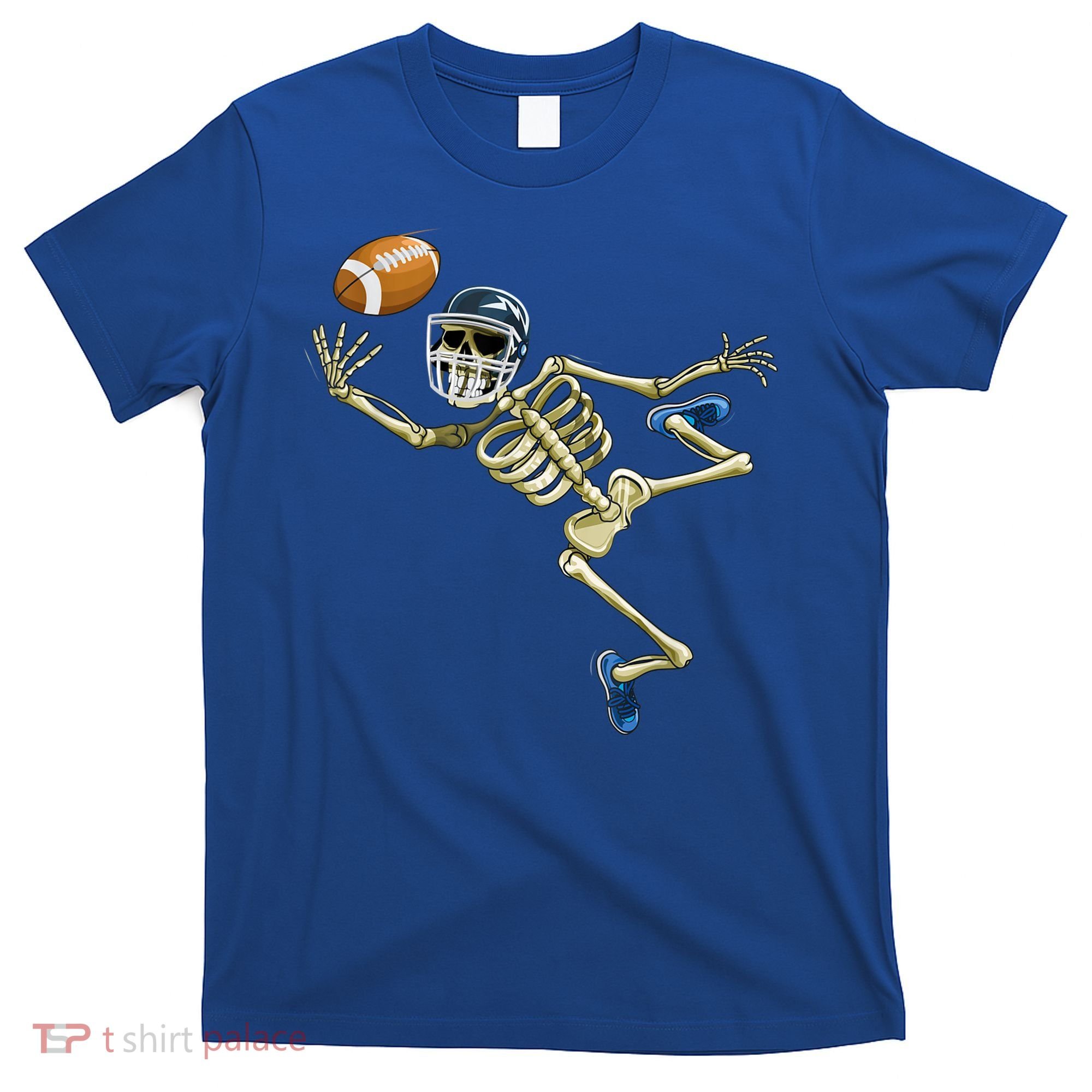 American Football Skeleton Halloween Boys Football Fan T-Shirt