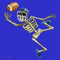 American Football Skeleton Halloween Boys Football Fan Women's Tank Top thumb 5