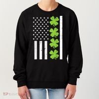 American Flag Shamrock St Patricks Day, St Patricks Day, Funny St Patricks Day, Women's Sweatshirt thumb 0